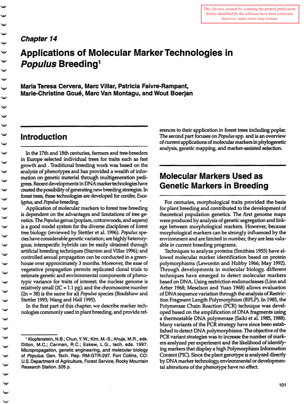 Molecular Markers Used As Genetic