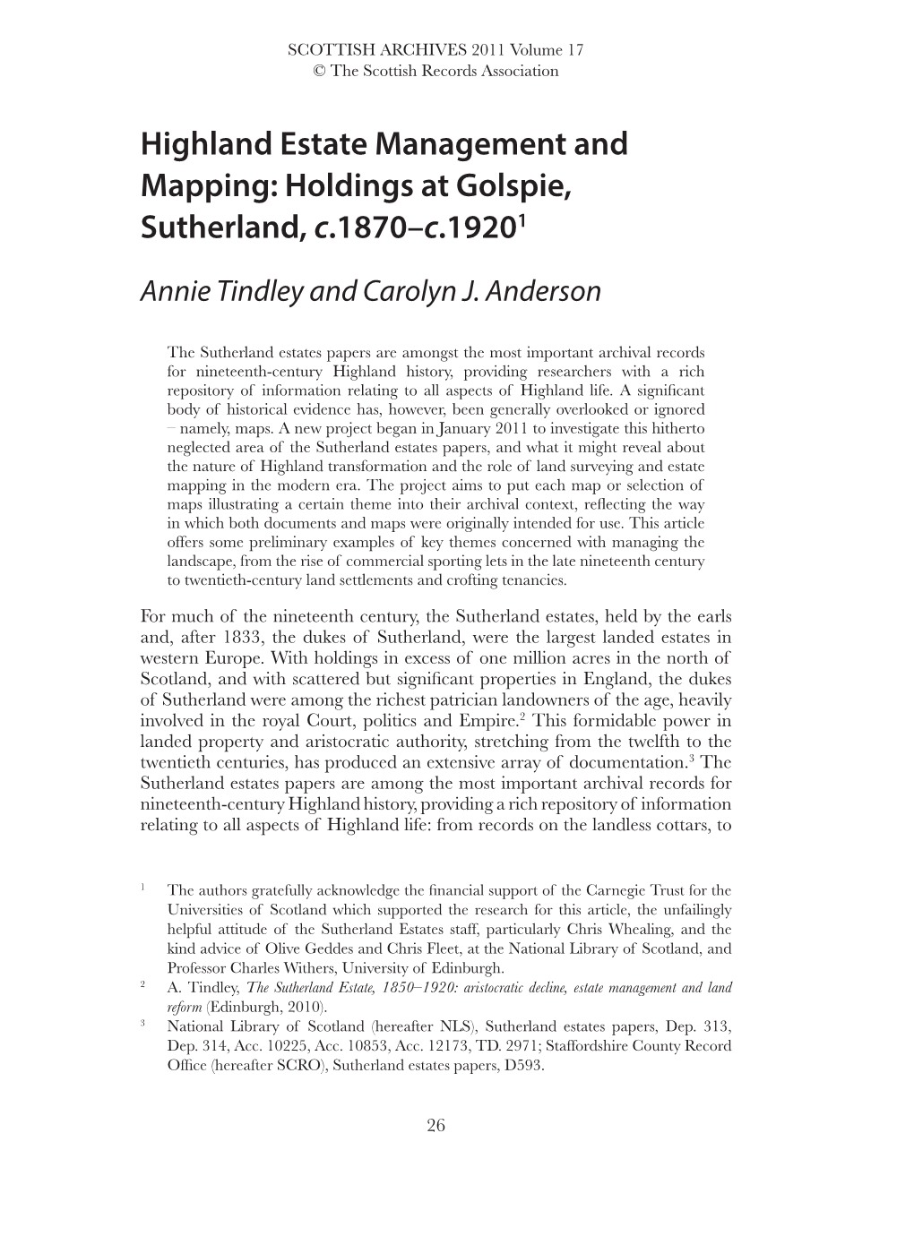 Highland Estate Management and Mapping: Holdings at Golspie, Sutherland, C.1870–C.19201