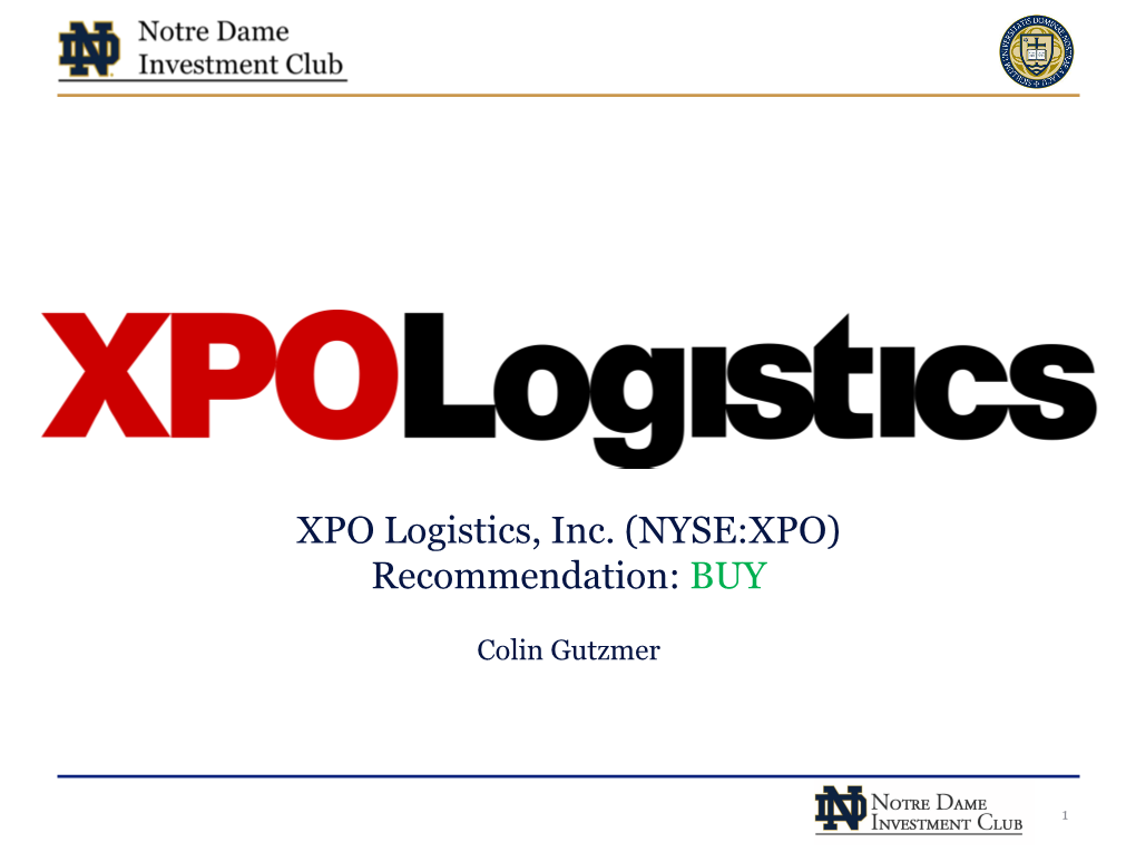 XPO Logistics, Inc. (NYSE:XPO) Recommendation: BUY