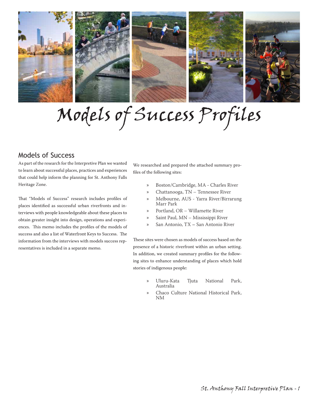 Models of Success Profiles