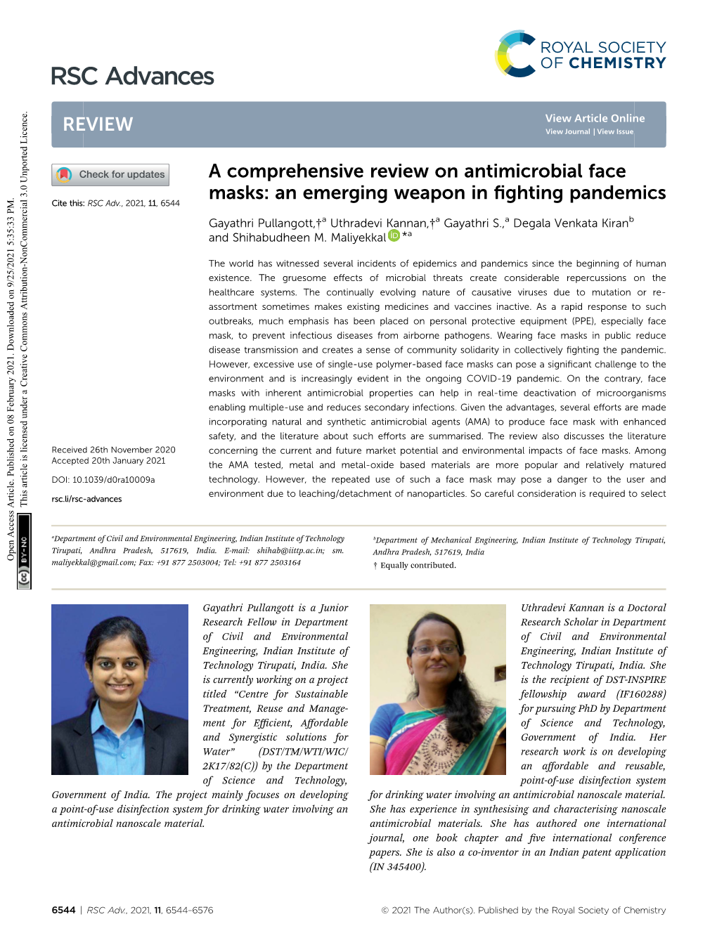 A Comprehensive Review on Antimicrobial Face