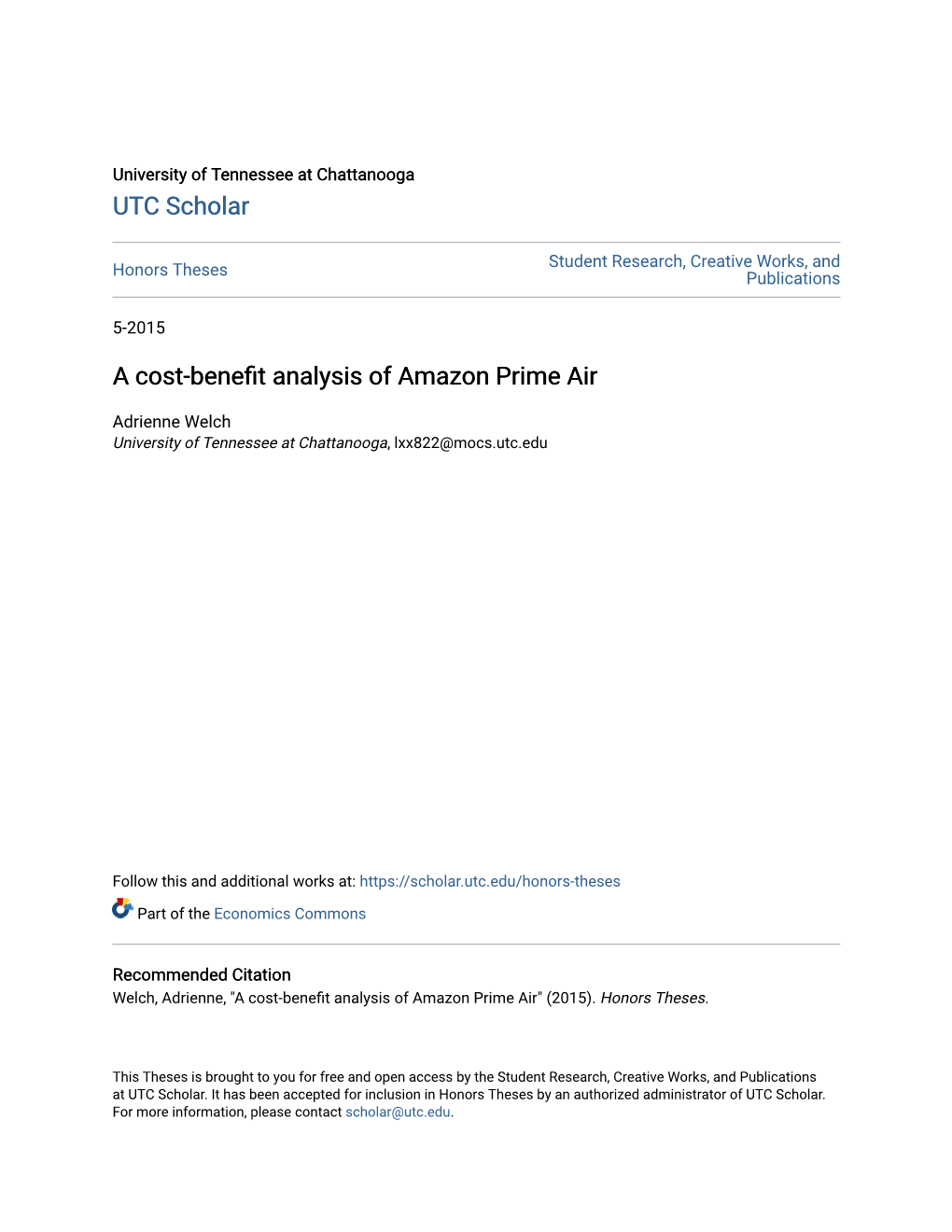 A Cost-Benefit Analysis of Amazon Prime Air