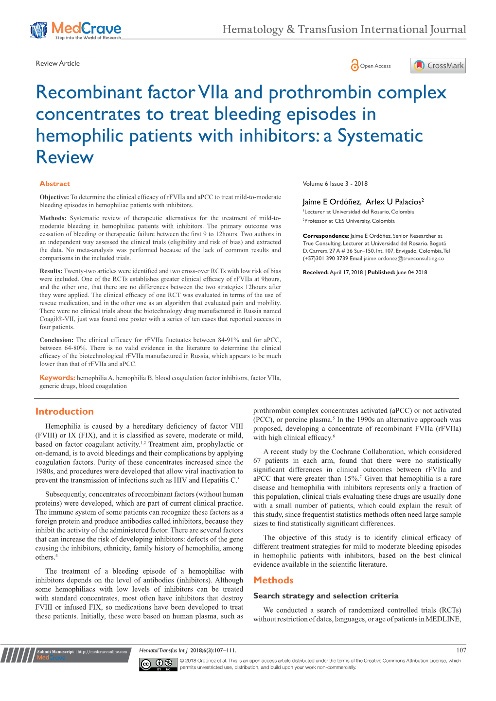 Recombinant Factor Viia and Prothrombin Complex Concentrates to Treat Bleeding Episodes in Hemophilic Patients with Inhibitors: a Systematic Review