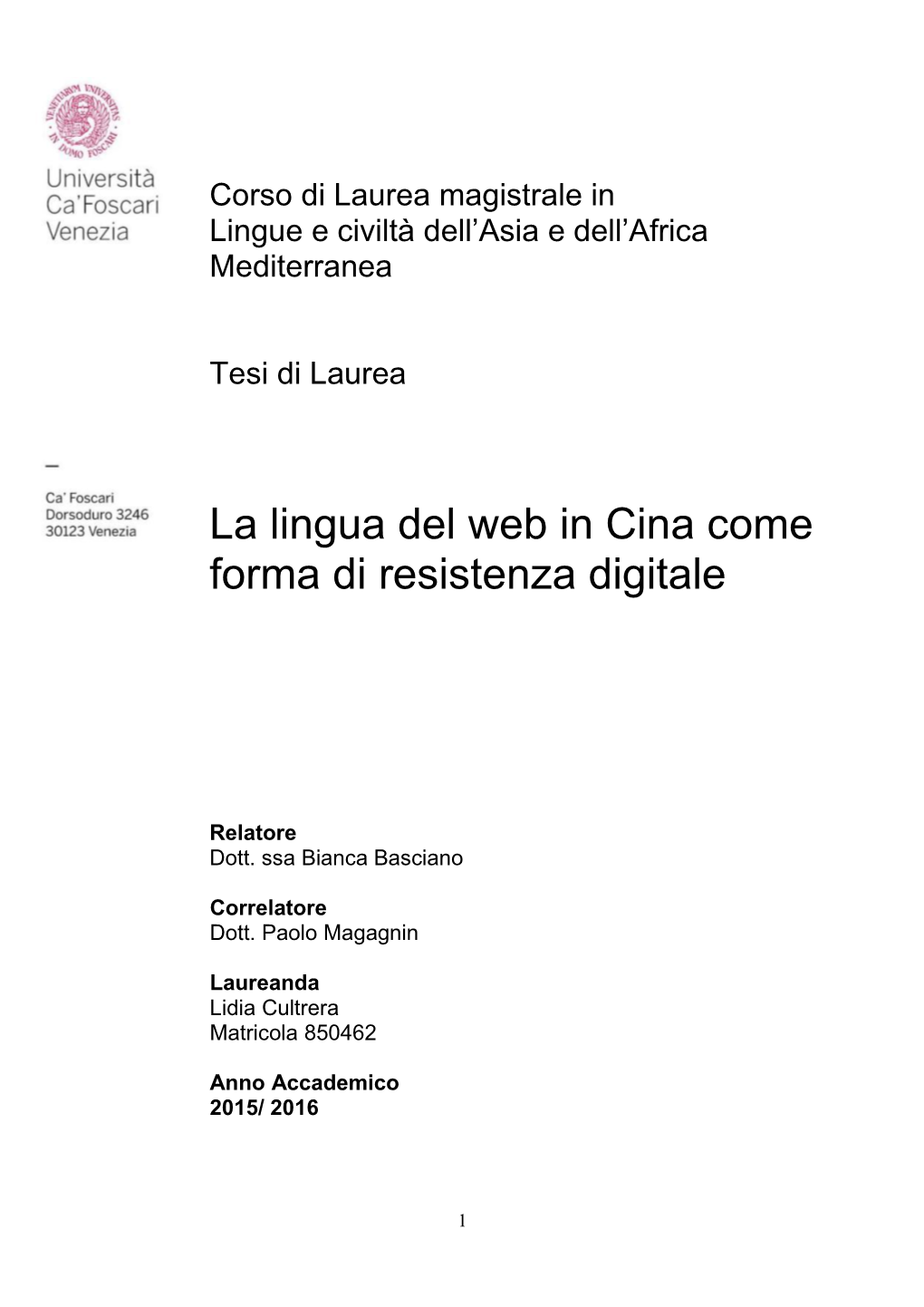 La Lingua Del Web in Cina Come Forma Di Resistenza Digitale