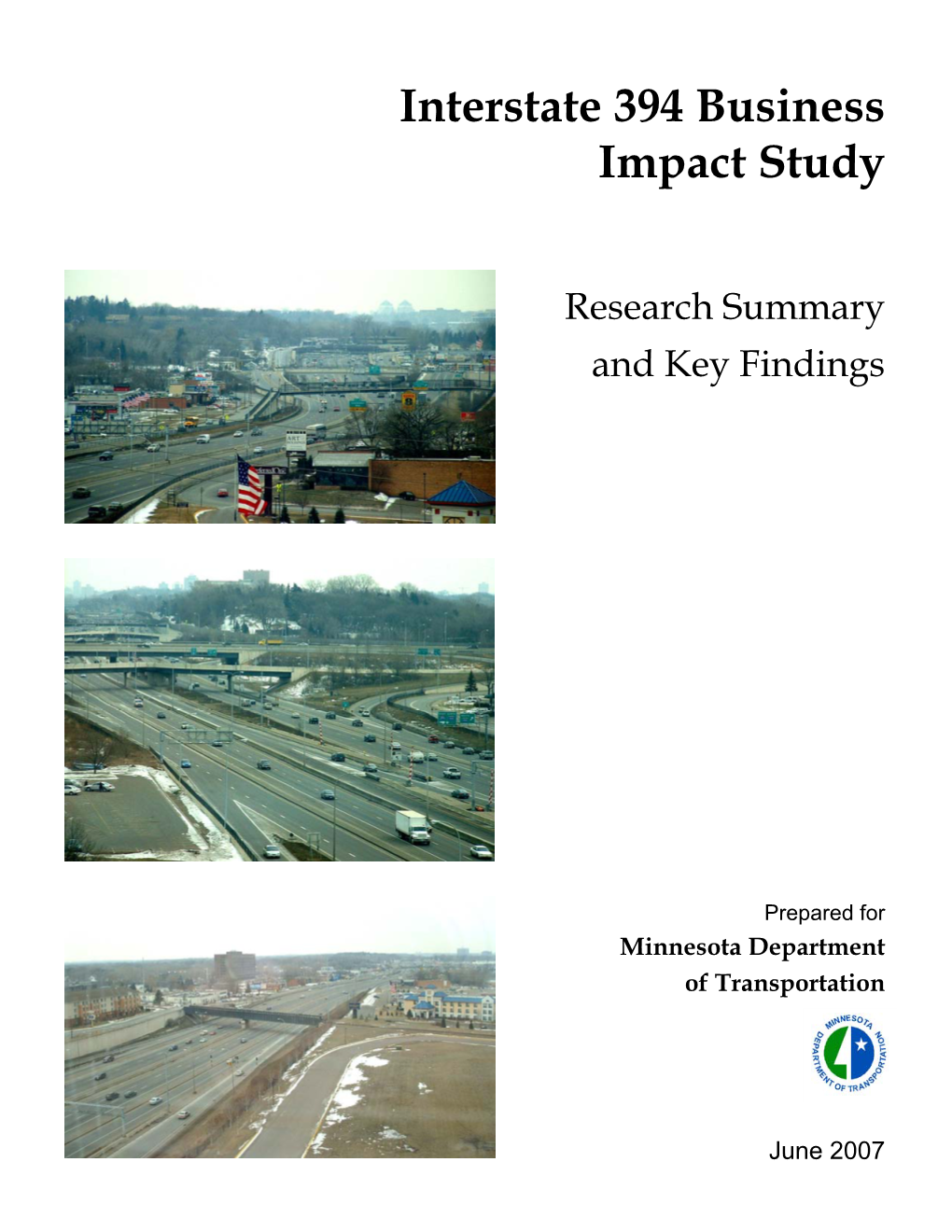 Interstate 394 Business Impact Study