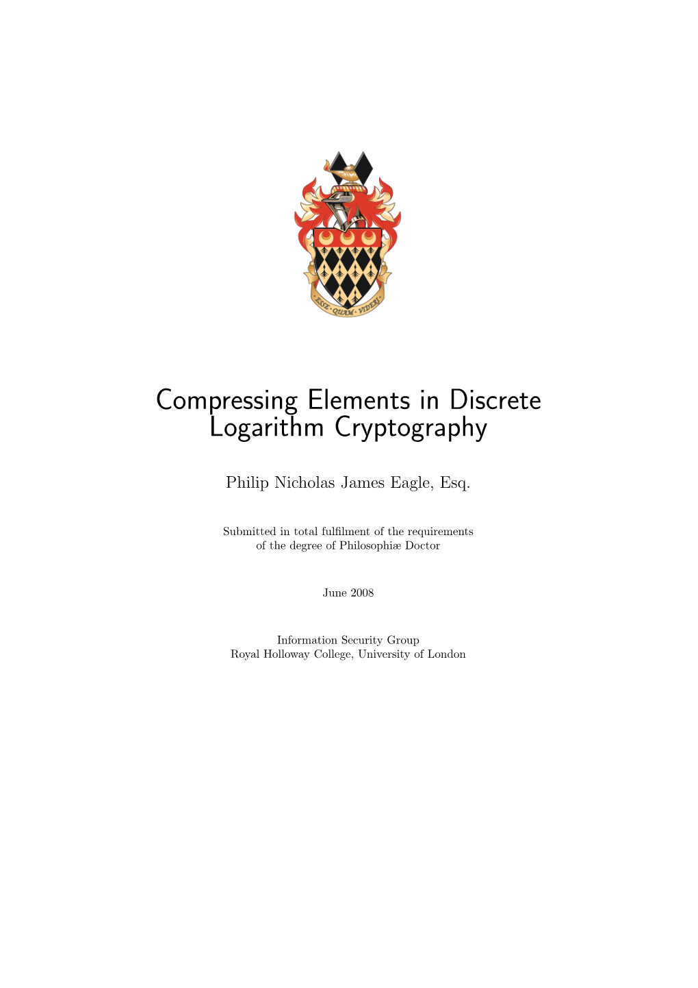 Compressing Elements in Discrete Logarithm Cryptography