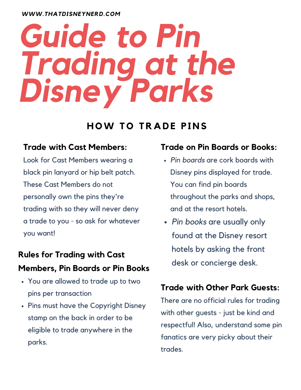 Guide to Pin Trading at the Disney Parks