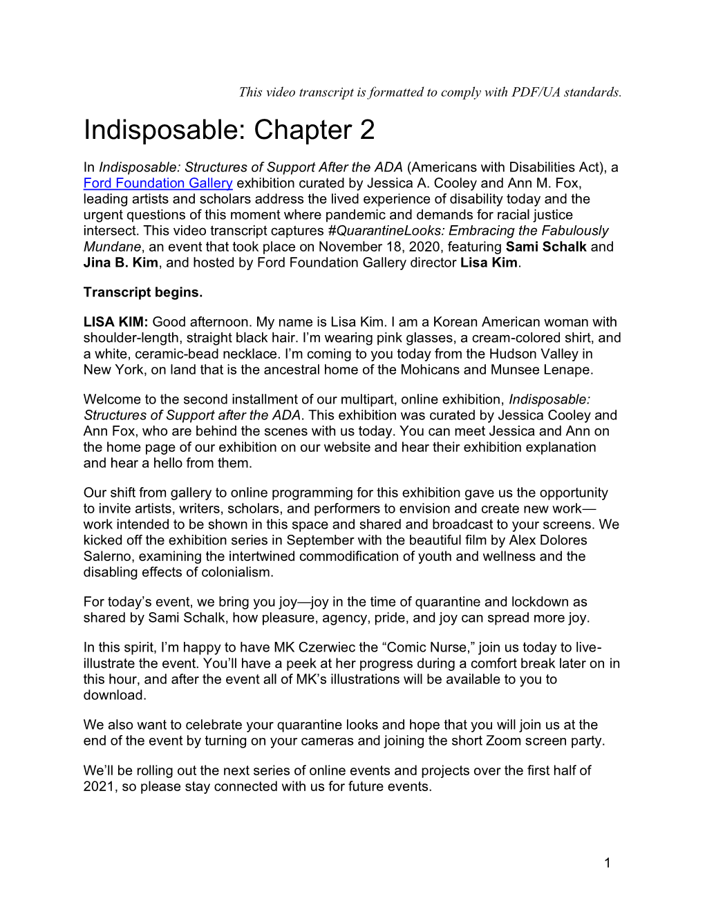 Indisposable: Chapter 2