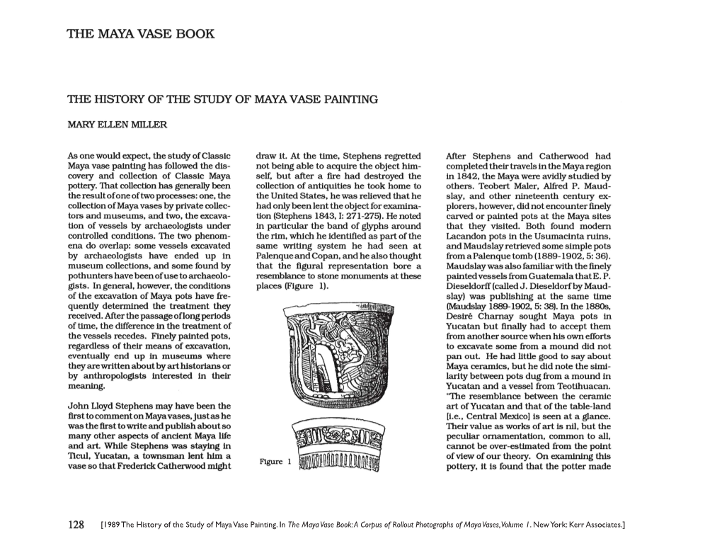 The History of the Study of Maya Vase Painting