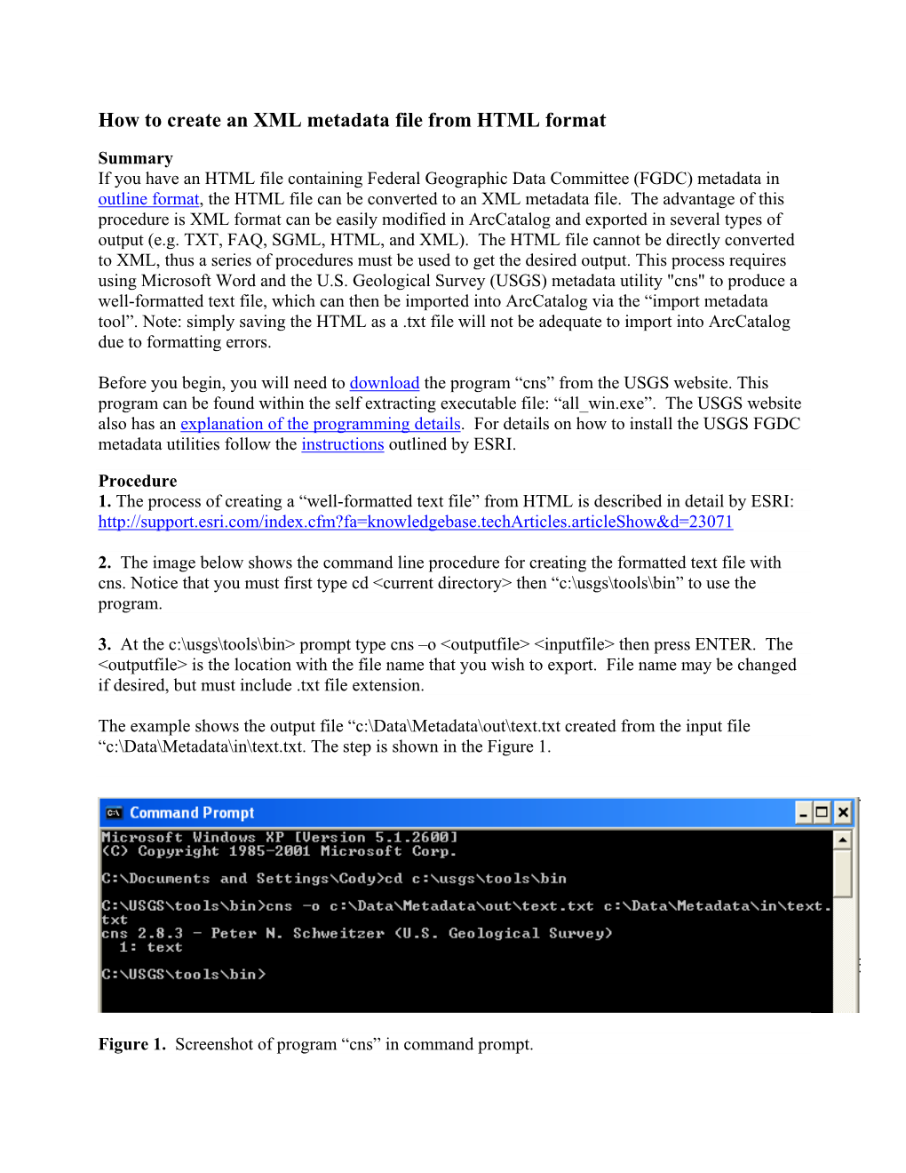 How to Create an XML Metadata File from HTML Format