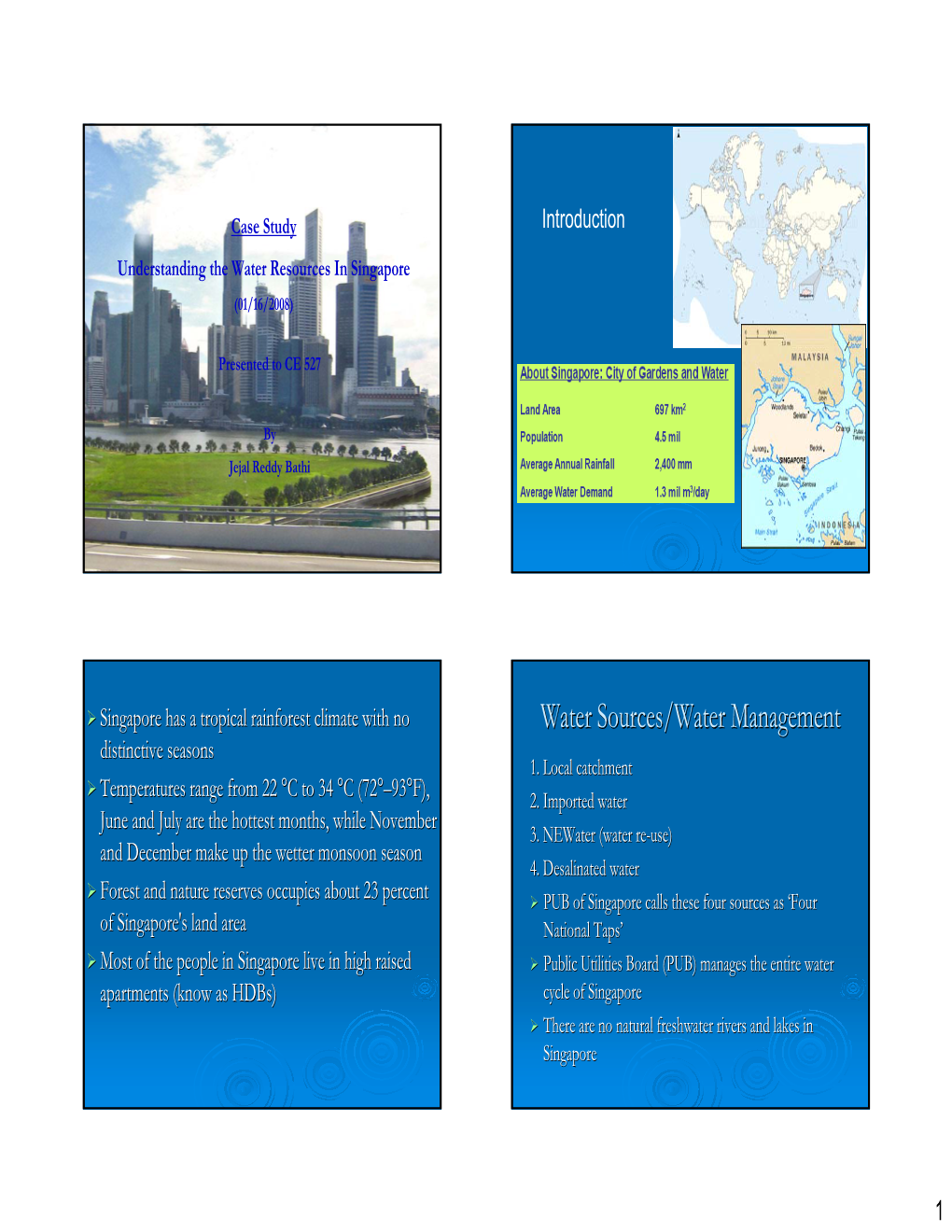 Water Sources/Water Management Distinctive Seasons 1