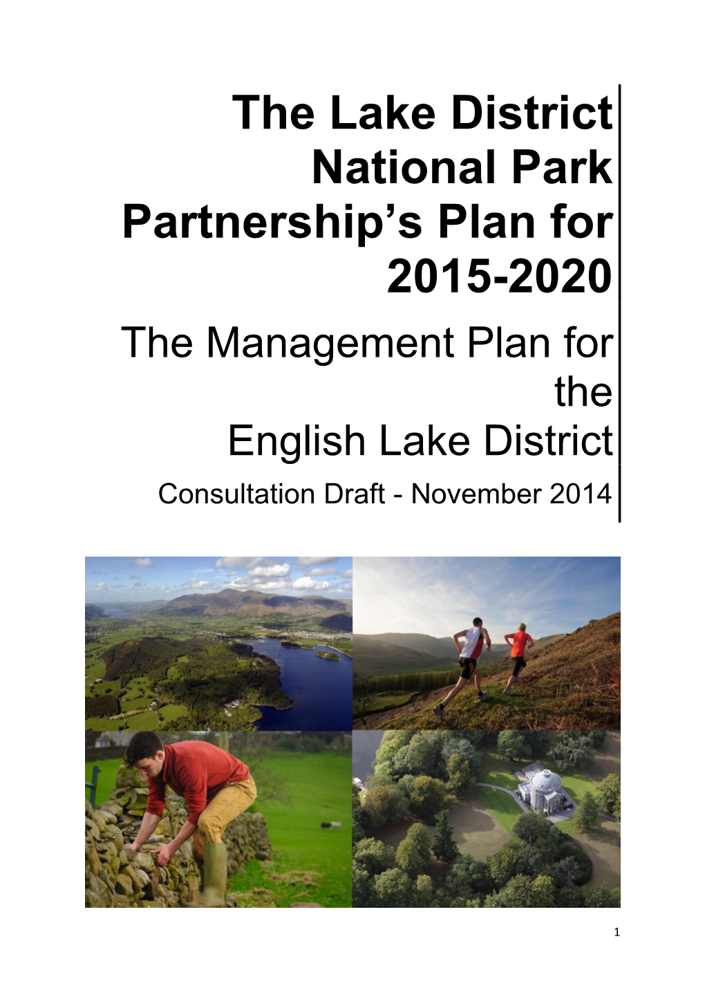 The Lake District National Park Partnership's Plan for 2015-2020