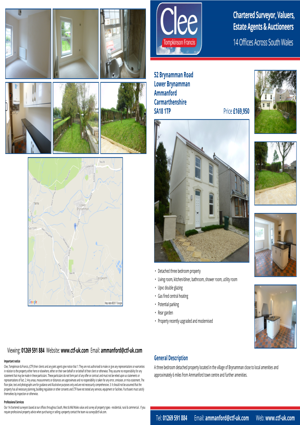 52 Brynamman Road Lower Brynamman Ammanford Carmarthenshire SA18 1TP Price £169,950