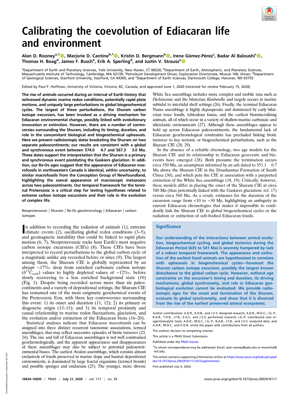 Calibrating the Coevolution of Ediacaran Life and Environment