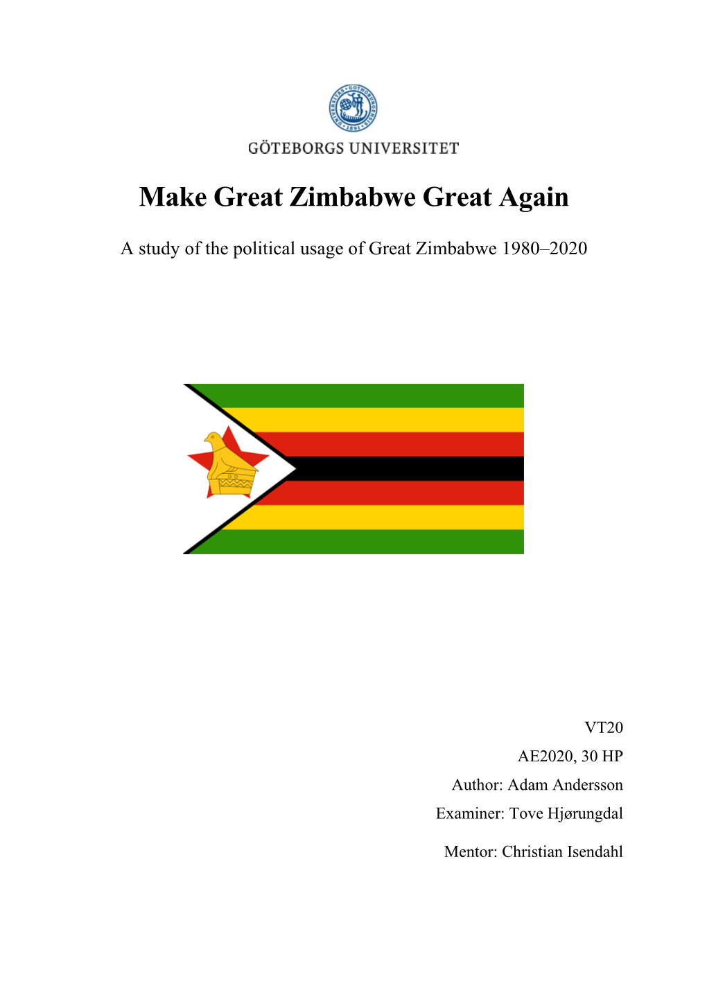 Make Great Zimbabwe Great Again