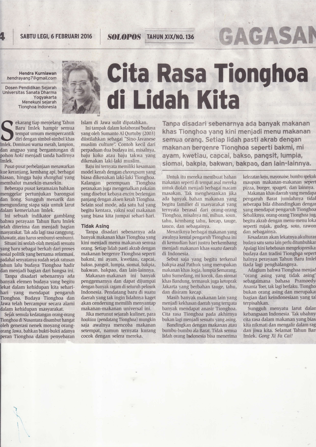 Cita Rasa Tionghoa Pada Akhirnya Kebangsaanindonesia