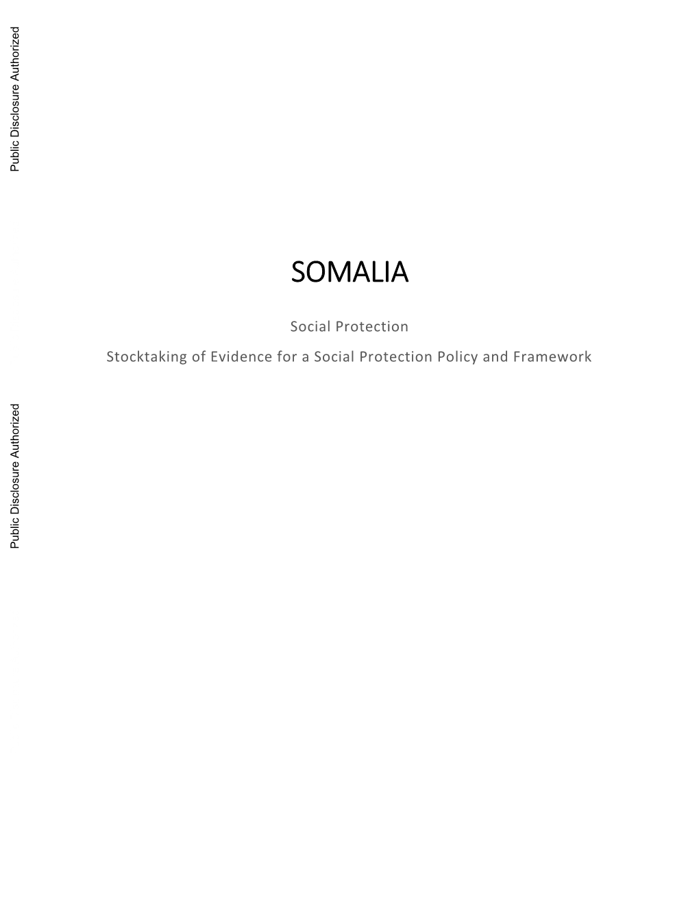 Somalia's Social Protection