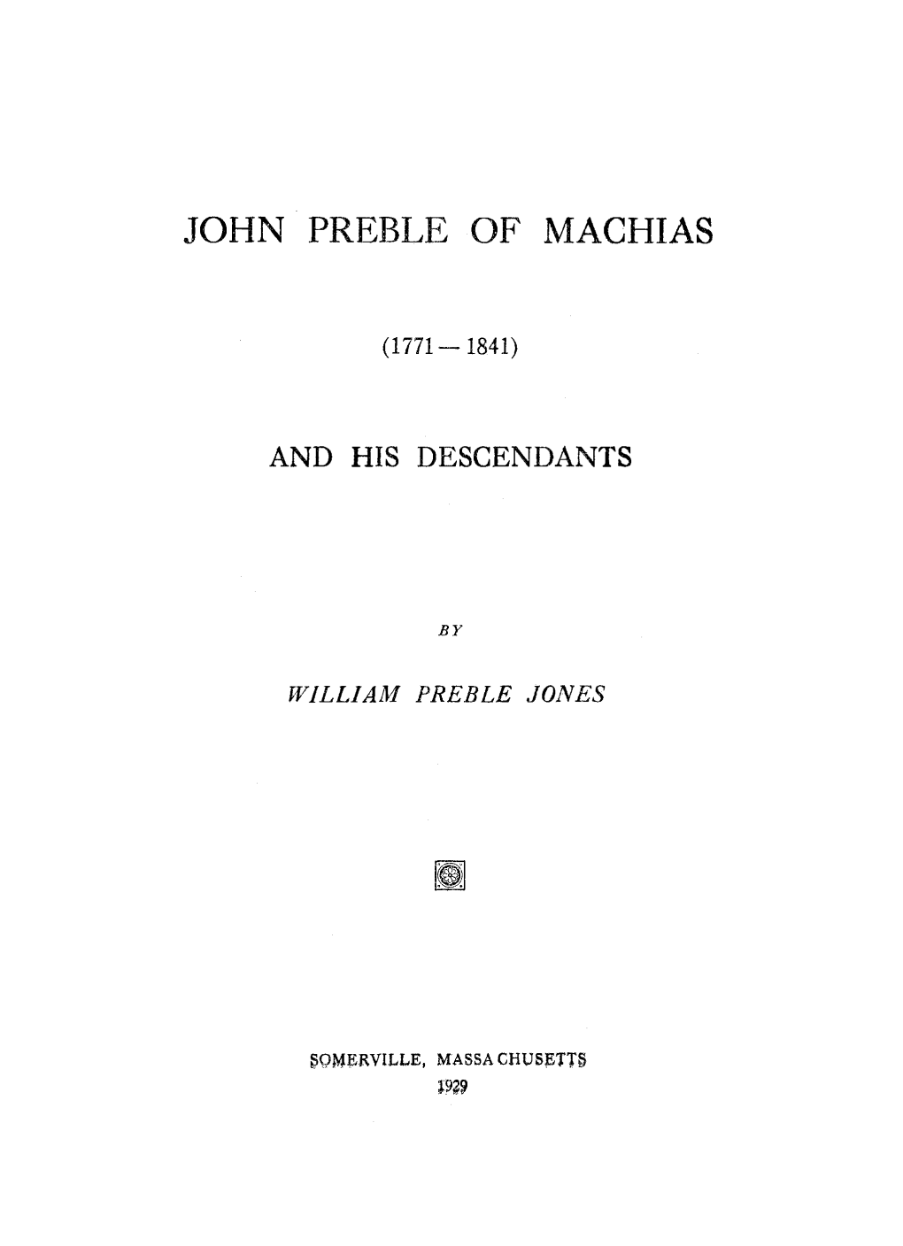 John Preble of Machias