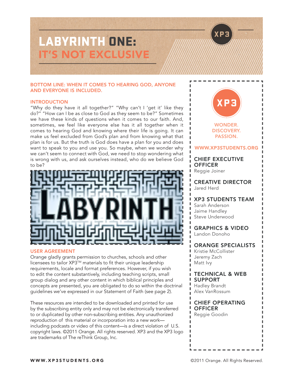 Labyrinth One: It’S Not Exclusive