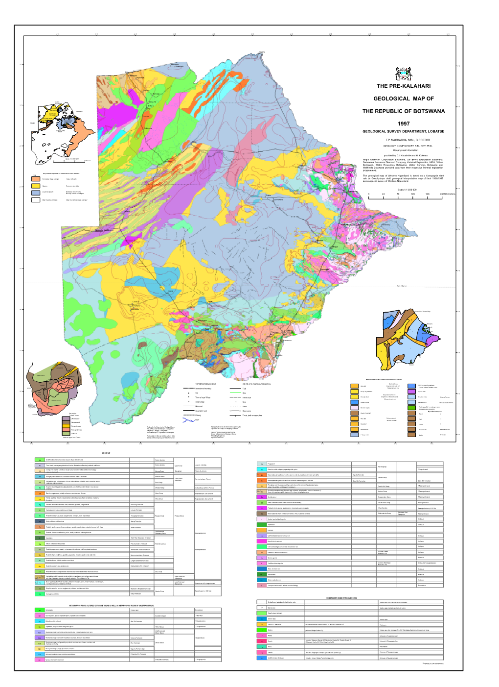 Pre-Kalahari Geological Map of Botswana