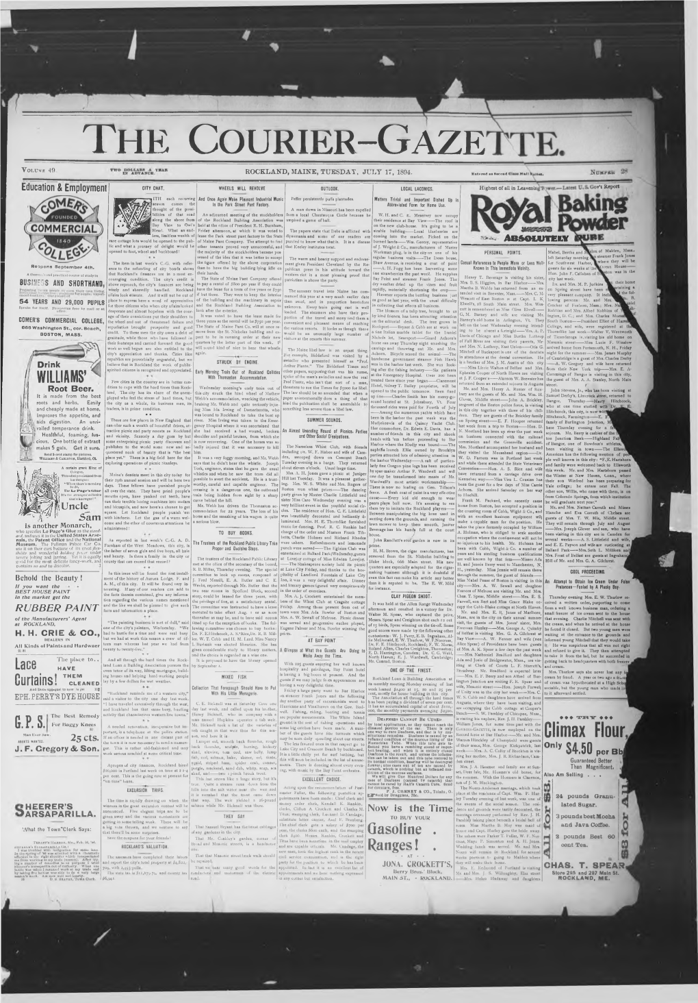 Courier Gazette : July 17, 1894