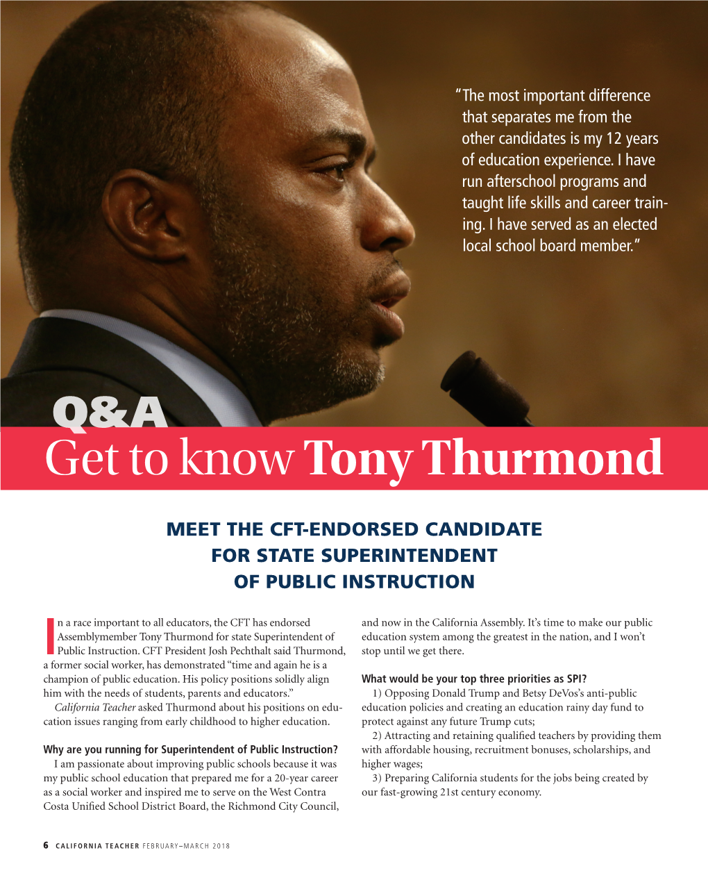 Get to Know Tony Thurmond