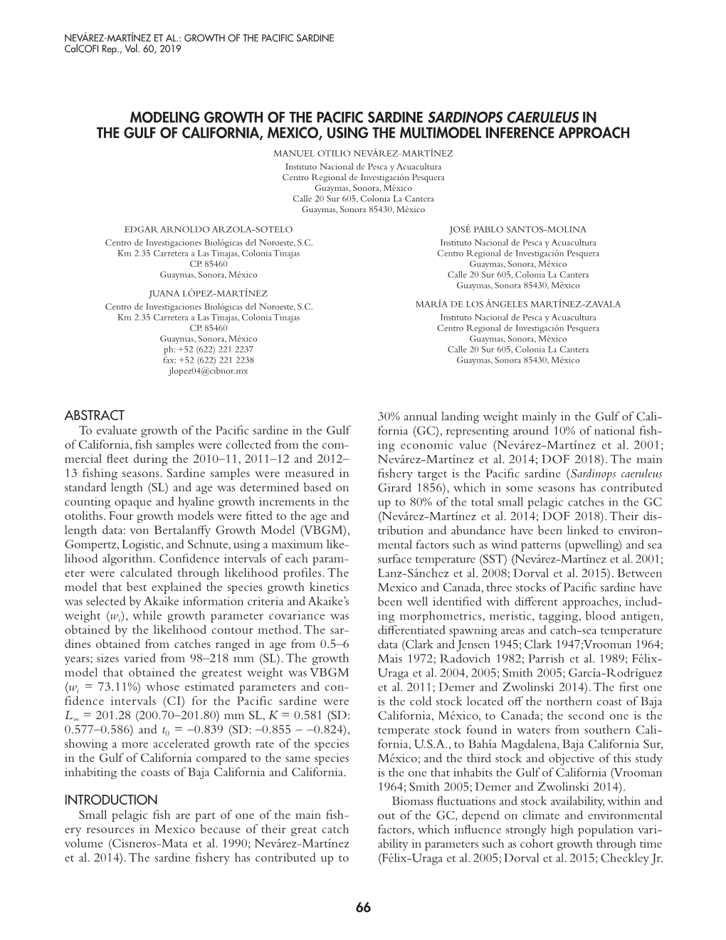 Modeling Growth of the Pacific Sardine Sardinops