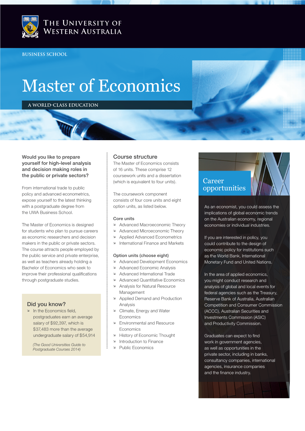 Master of Economics