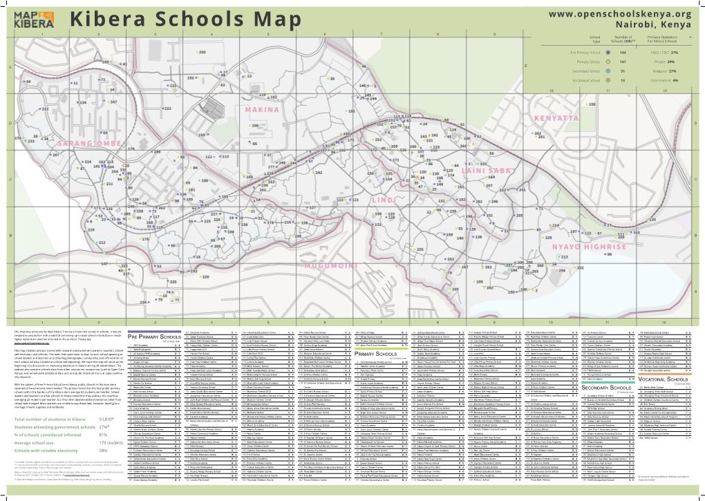 Kibera Schools Map