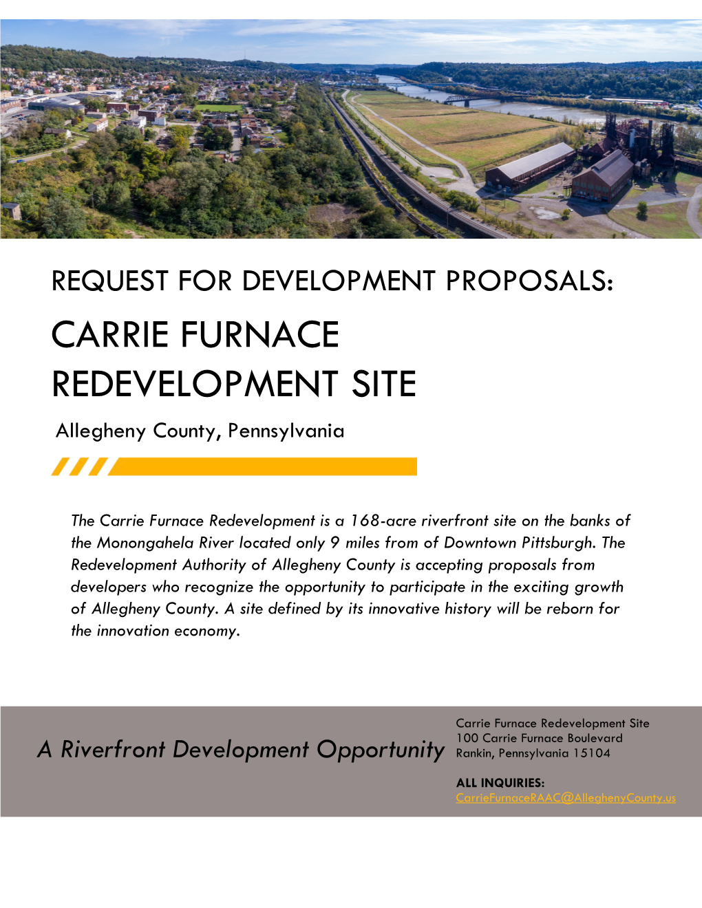 Request for Development Proposals: Carrie Furnace