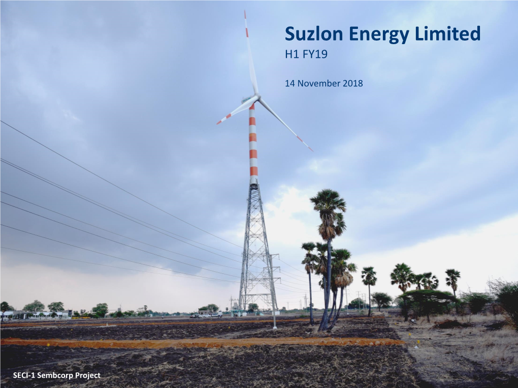 Suzlon Energy Limited H1 FY19