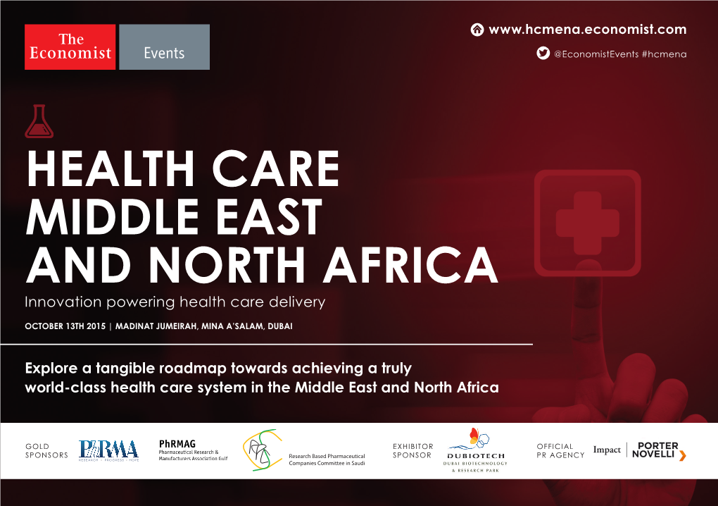 HEALTH CARE MIDDLE EAST and NORTH AFRICA Innovation Powering Health Care Delivery