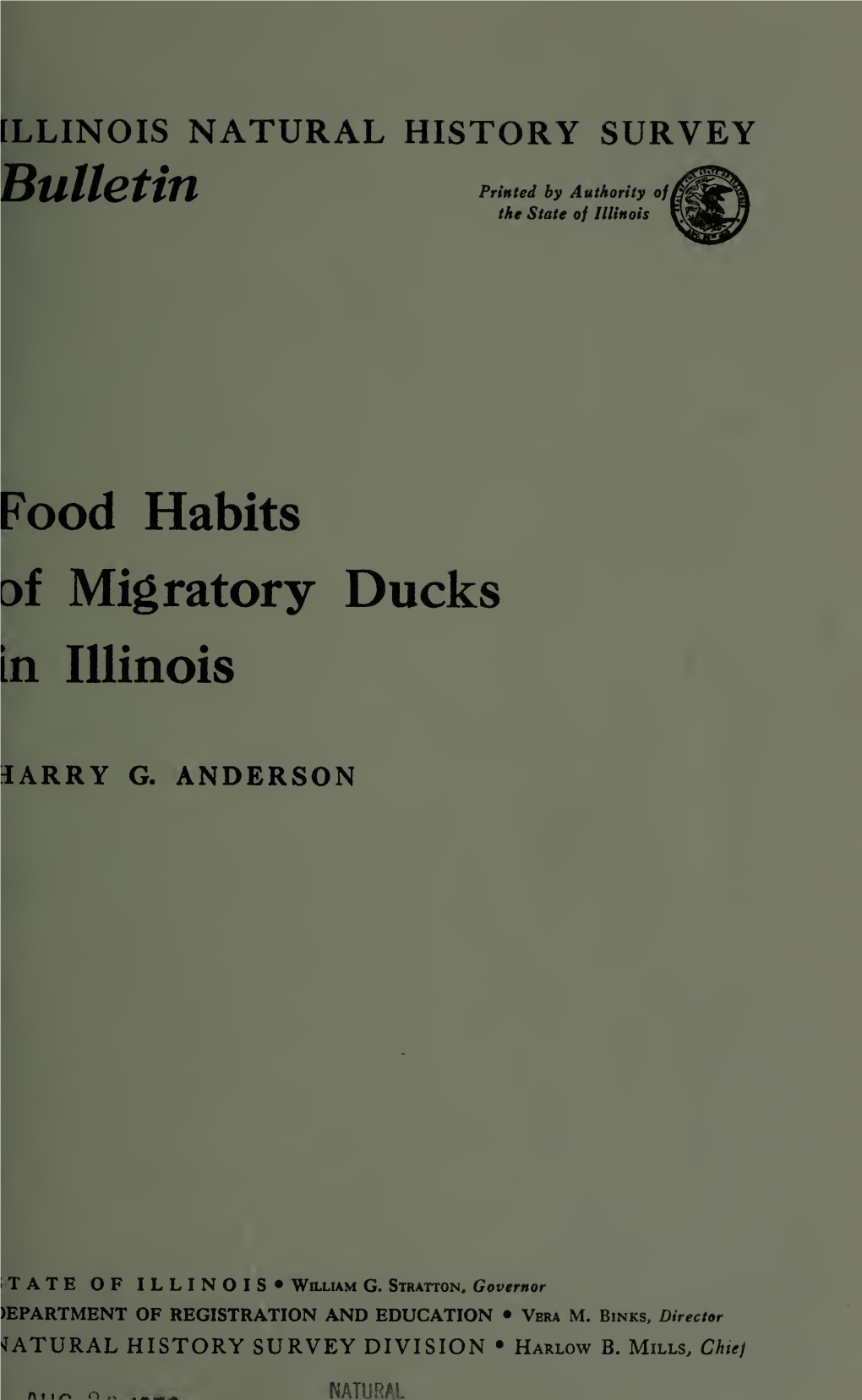 Of Migratory Ducks in Illinois