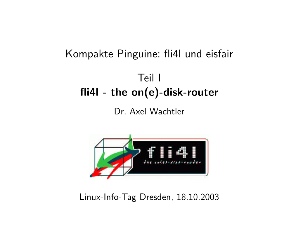 Fli4l Und Eisfair