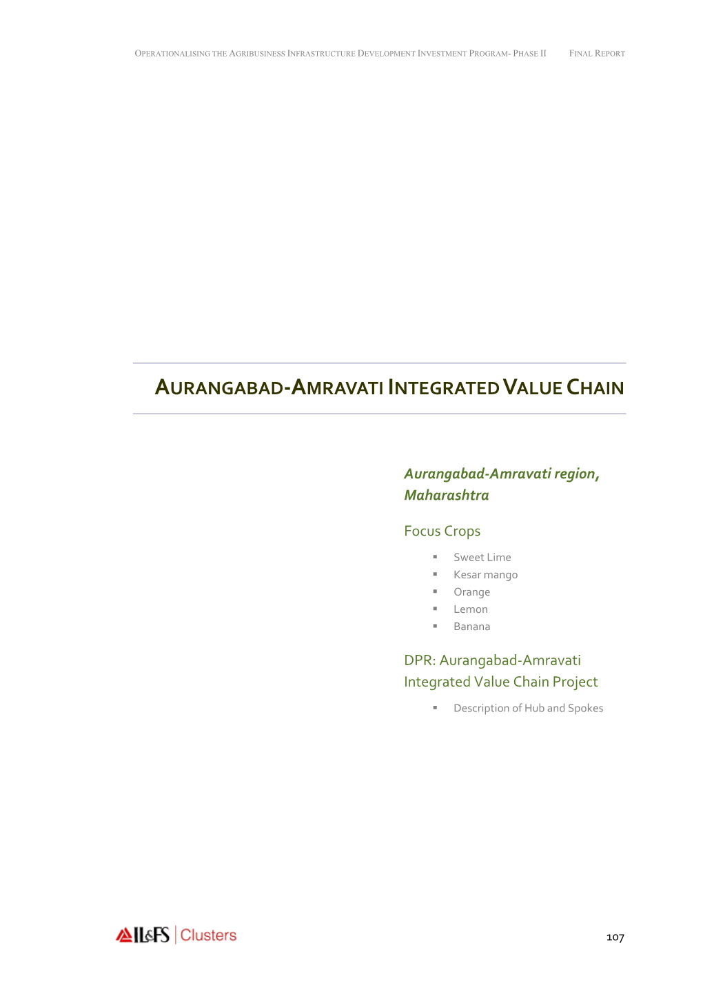 Aurangabad-Amravati Integrated Value Chain