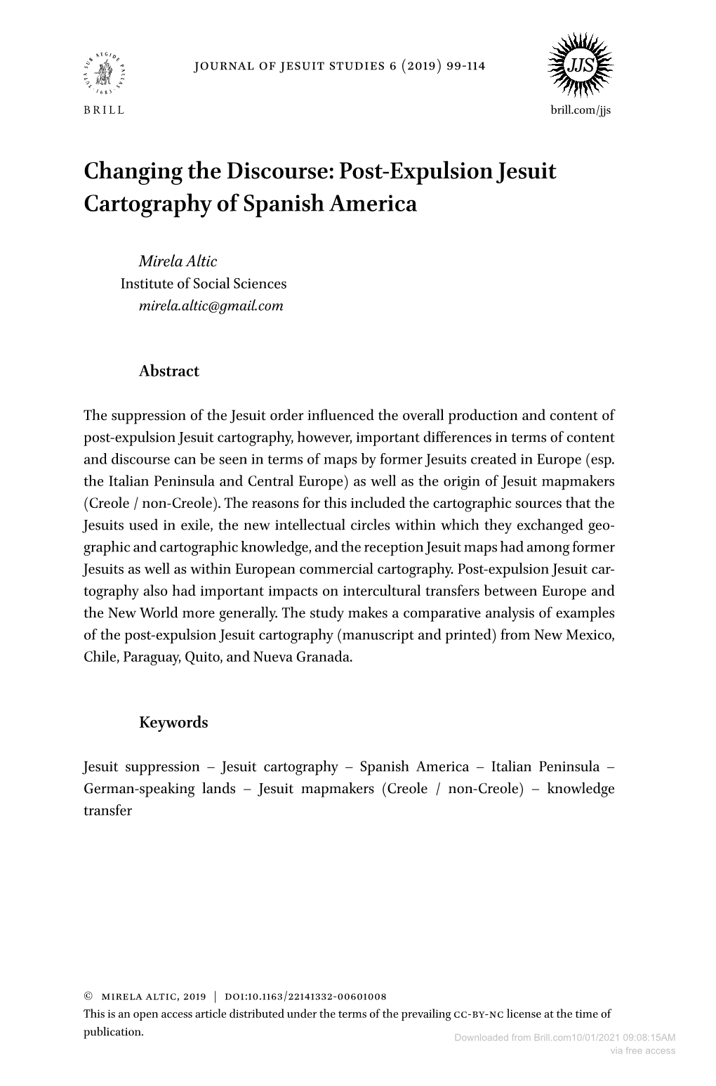 Post-Expulsion Jesuit Cartography of Spanish America