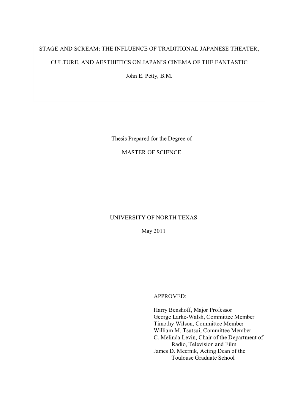 The Influence of Traditional Japanese Theater, Culture, and Aesthetics On