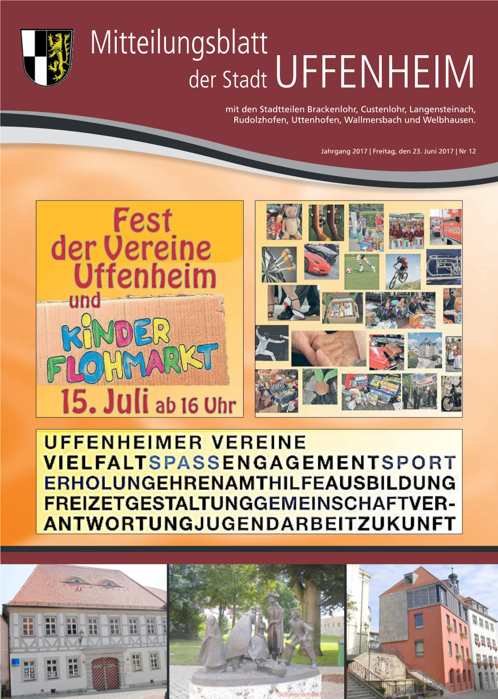 Der Stadt Uffenheim Mit Den Stadtteilen Brackenlohr, Custenlohr, Langensteinach, Rudolzhofen, Uttenhofen, Wallmersbach Und Welbhausen