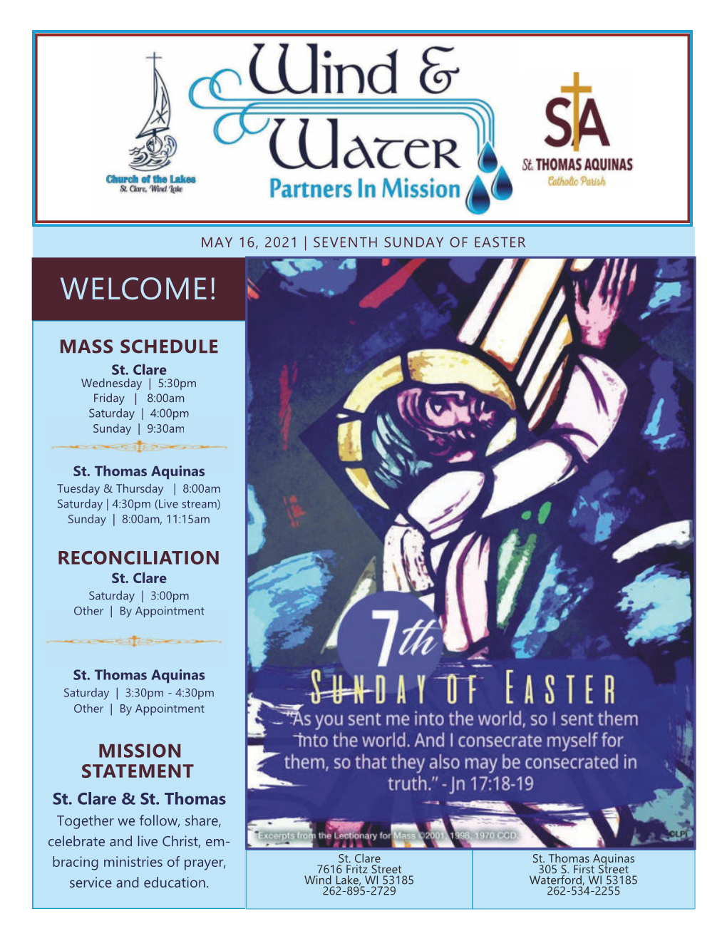 WORSHIP TOGETHER May 16, 2021 Mass Intentions - St