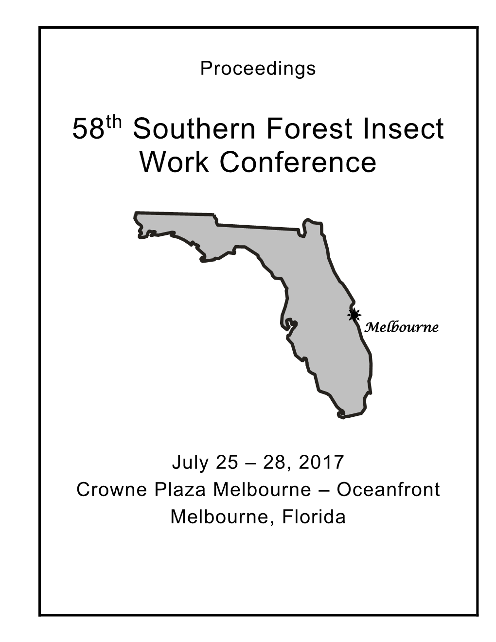 58 Southern Forest Insect Work Conference