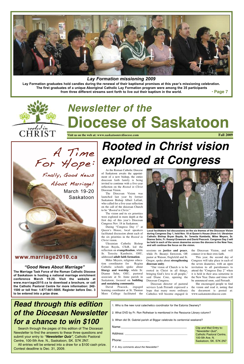 2009-11 Fall Edition of the Diocesan Newsletter