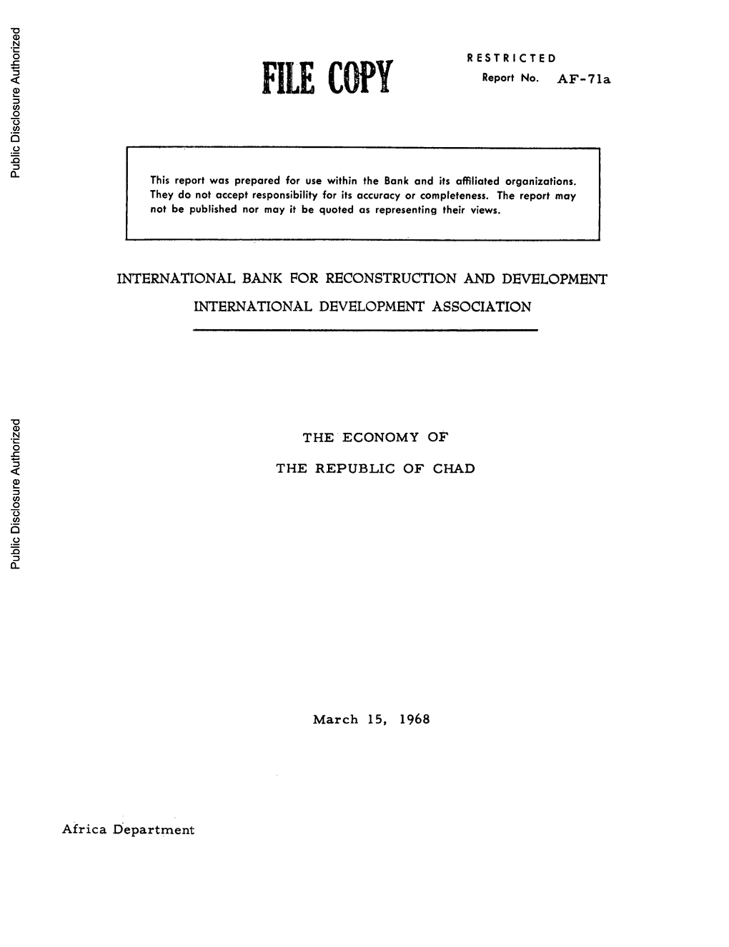 World Bank Document