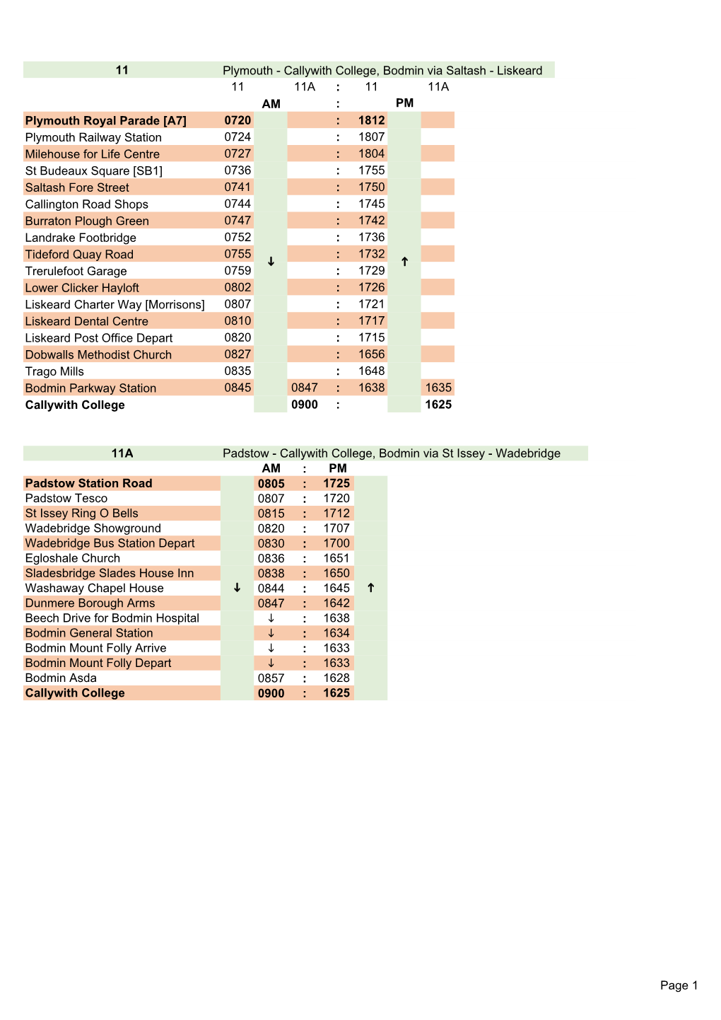 Callywith College Services UPDATE 1.Xlsx