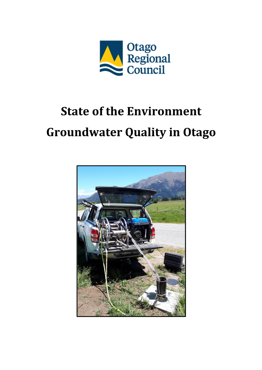 State of the Environment Groundwater Quality in Otago