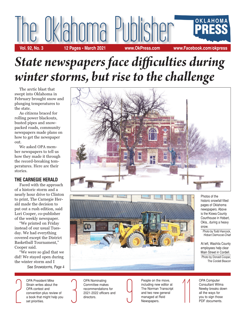 State Newspapers Face Difficulties During Winter Storms, but Rise to The