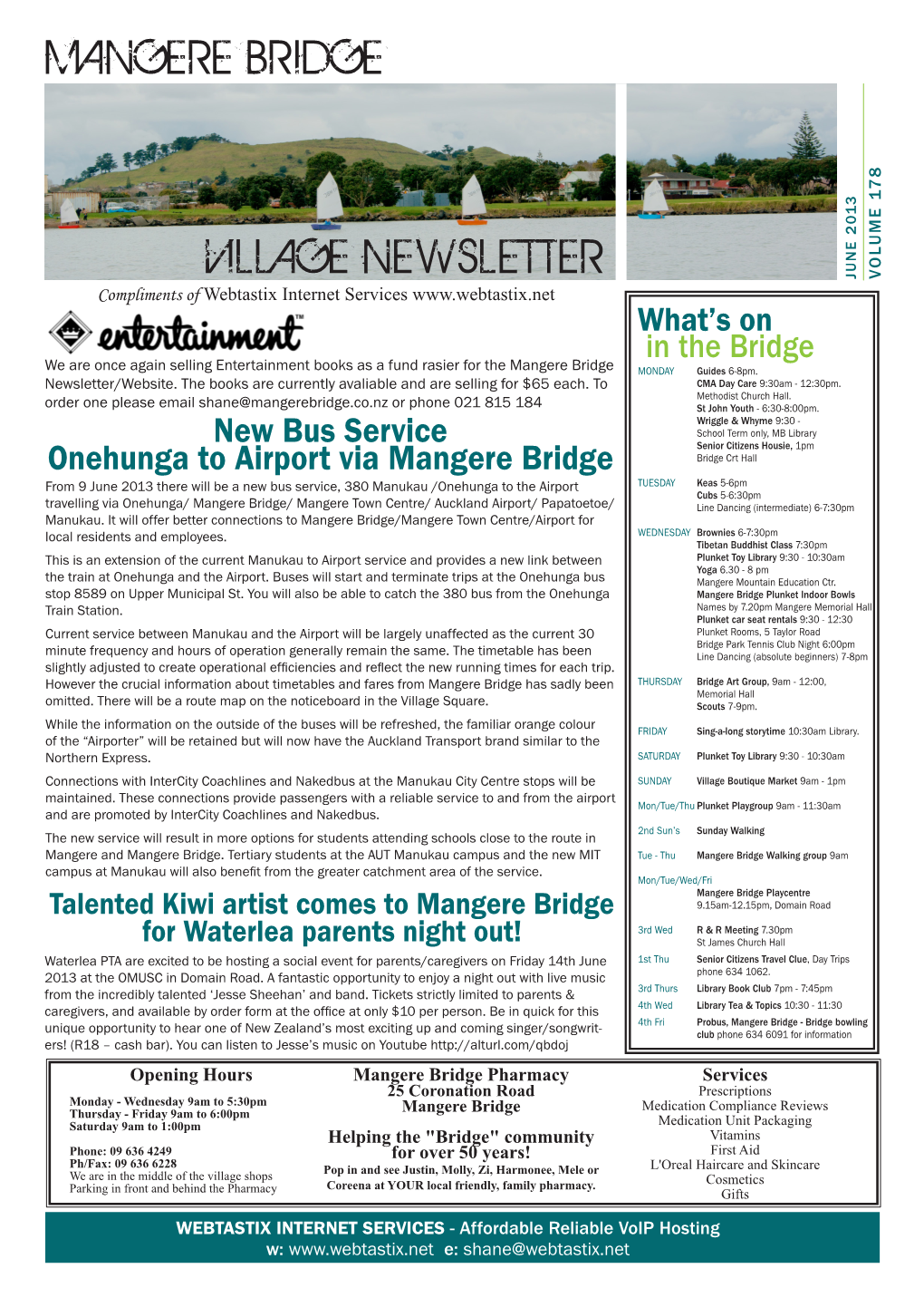 Mangere Bridge Monthly Newsletter