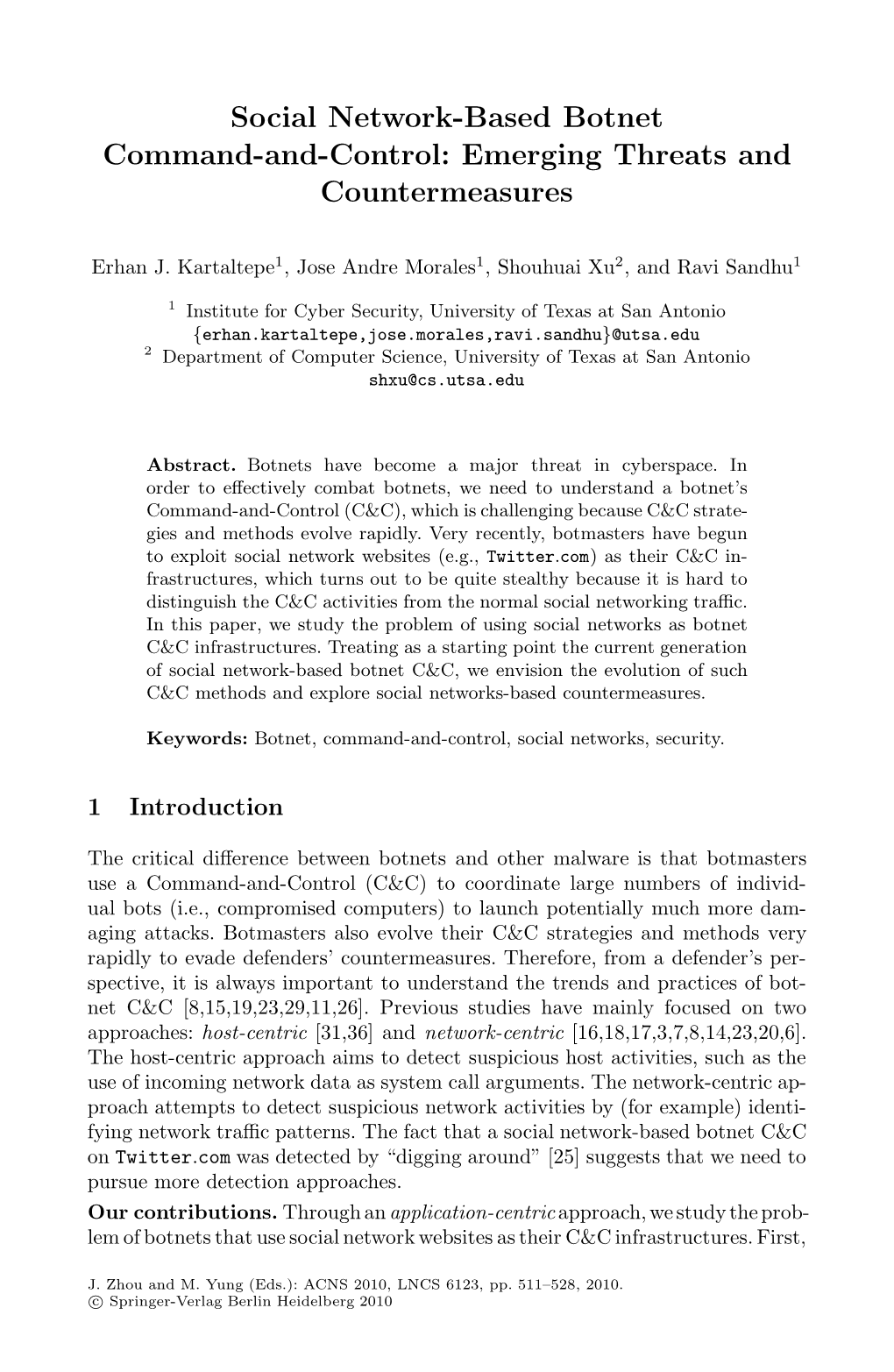 Social Network-Based Botnet Command-And-Control: Emerging Threats and Countermeasures