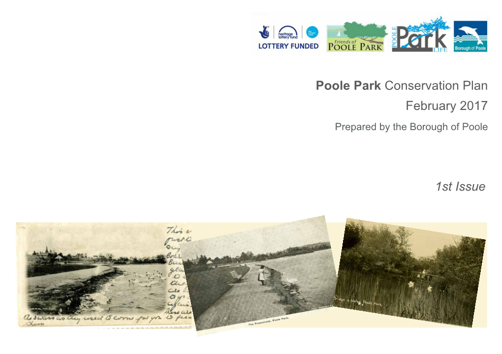 Poole Park Conservation Plan February 2017 1St Issue