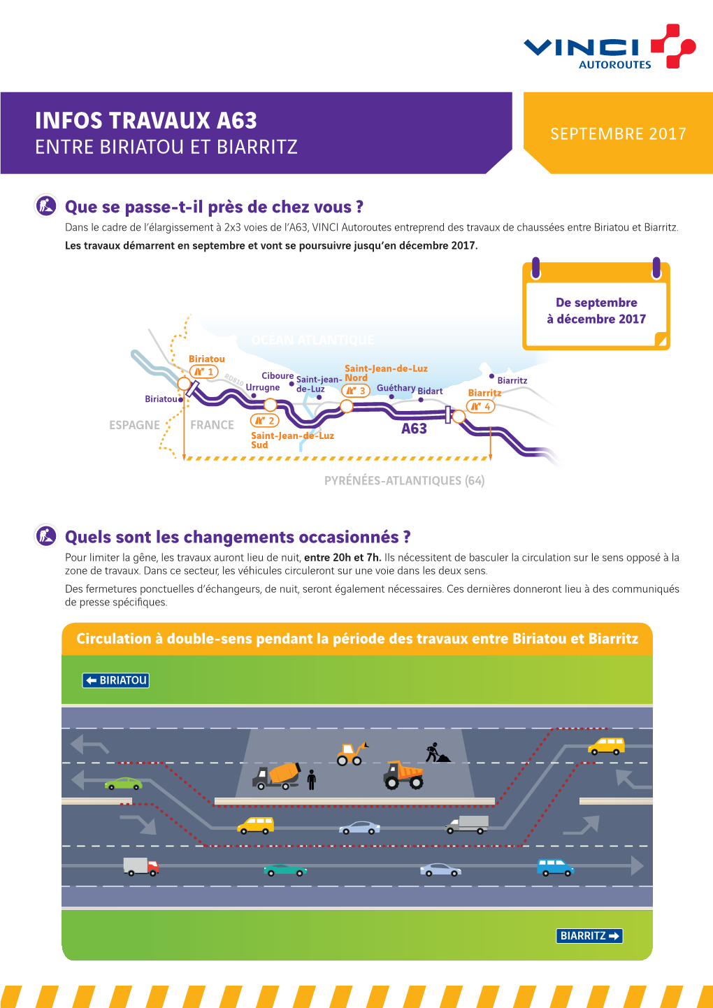 Lettre Info Travaux A63 / Biriatou