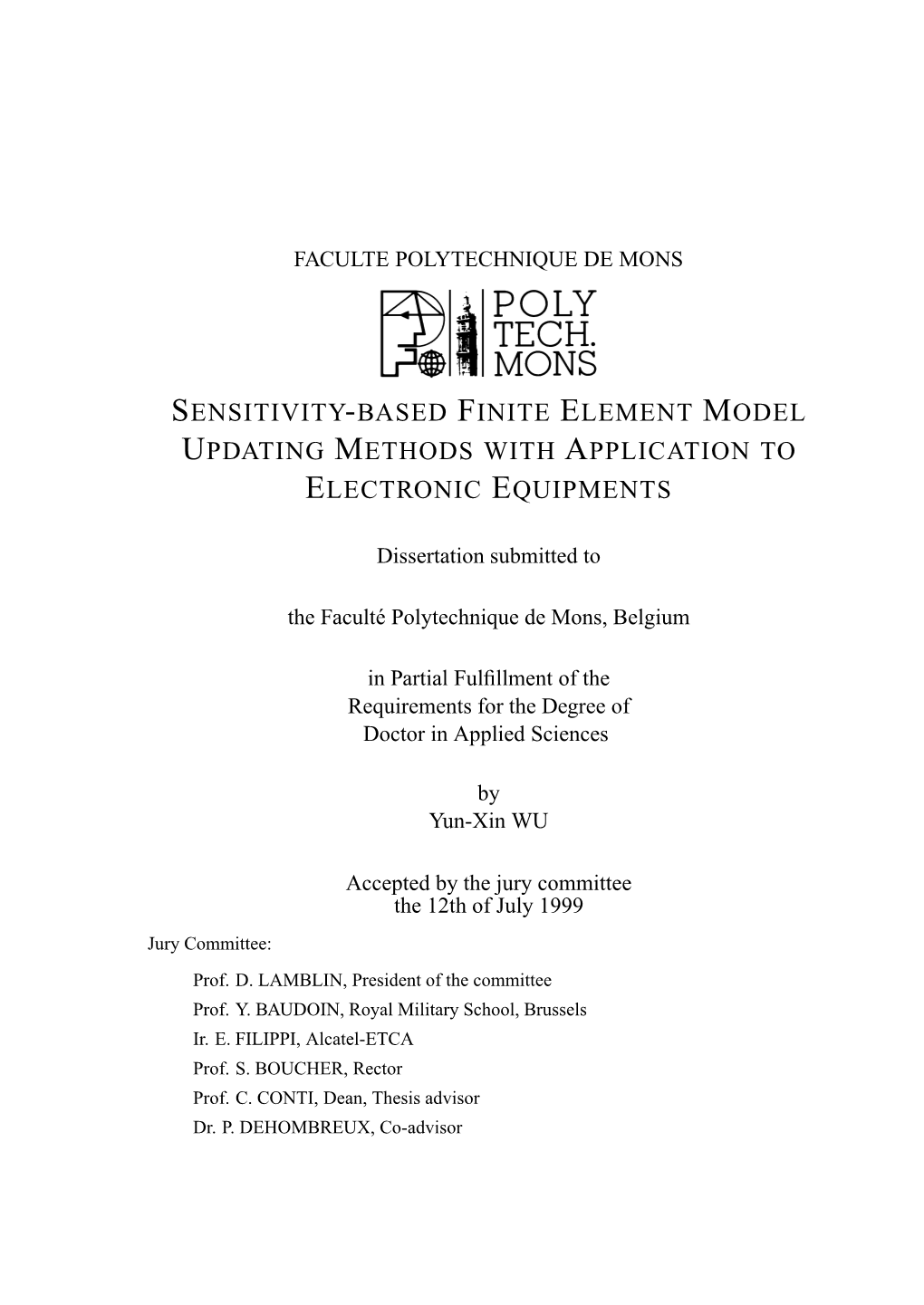 Sensitivity-Based Finite Element Model Updating Methods with Application to Electronic Equipments